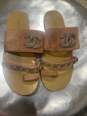 CHANEL | Shoes | Chanel Gold Chain Sandals | Poshmark